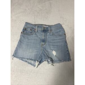 Levi’s Raw Hem High Rise Short Shorts - Size 24 - 3 Inch Inseam Y2K/Festival
